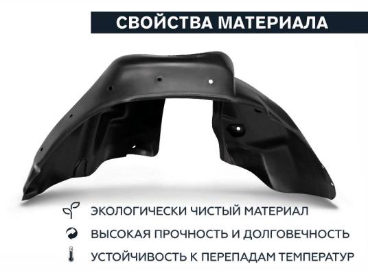 Подкрылки Renault Duster 2010-2015 задняя пара Петропласт