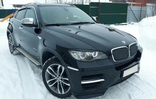 Дефлекторы окон (ветровики) BMW X6 (E71/E72) 2008-2012; 2012 ХРОМ.МОЛДИНГ Кобра Тюнинг