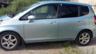 Дефлекторы окон (ветровики) Honda Jazz I/Fit 2002-2008"EuroStandard" (Хонда Джаз) Кобра Тюнинг